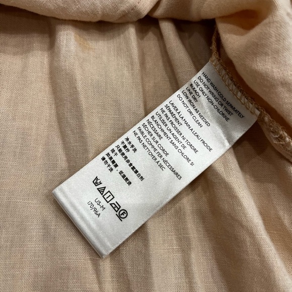 Free People Keep It Simple Oversized Button Down Shirt Shell Pink Size Medium - Picture 9 of 14